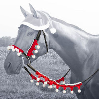 Holiday Horse Wear, Santa Rein & Bridle Cover Set