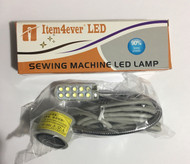 Magnetic Mounting Base Working Gooseneck Lamp 110v + 10 LED Light for Home or Sewing Machine