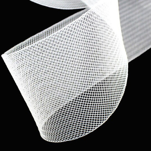 5 yard STIFF White Polyester Horsehair Trim Braid Hem for Sewing