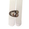 Corset Busk Steel Boning - white & silver 