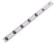 Corset Busk Steel Boning - white & silver 