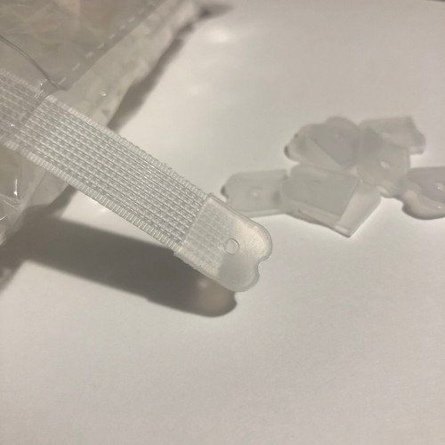 Silicone End Caps hat tip cover for Rigilene Polyester Boning Clear