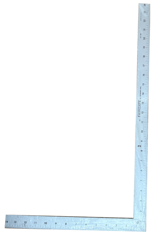 Fairgate 24" x 14" L-Square - Metal Tailors Ruler read in INCH #FG50-124 