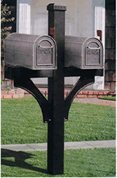 Deluxe Twin Side Mount Mailbox Post In Ground Burial