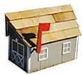 Wooden Barn Mailbox