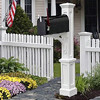 Newport Plus Mailbox Post - White