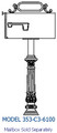 IMPERIAL MILLBROOK SERIES MAILBOX POST SYSTEM 353-C3-6100