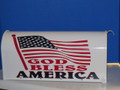 God Bless America Mailbox with red white and blue colors and American Flag