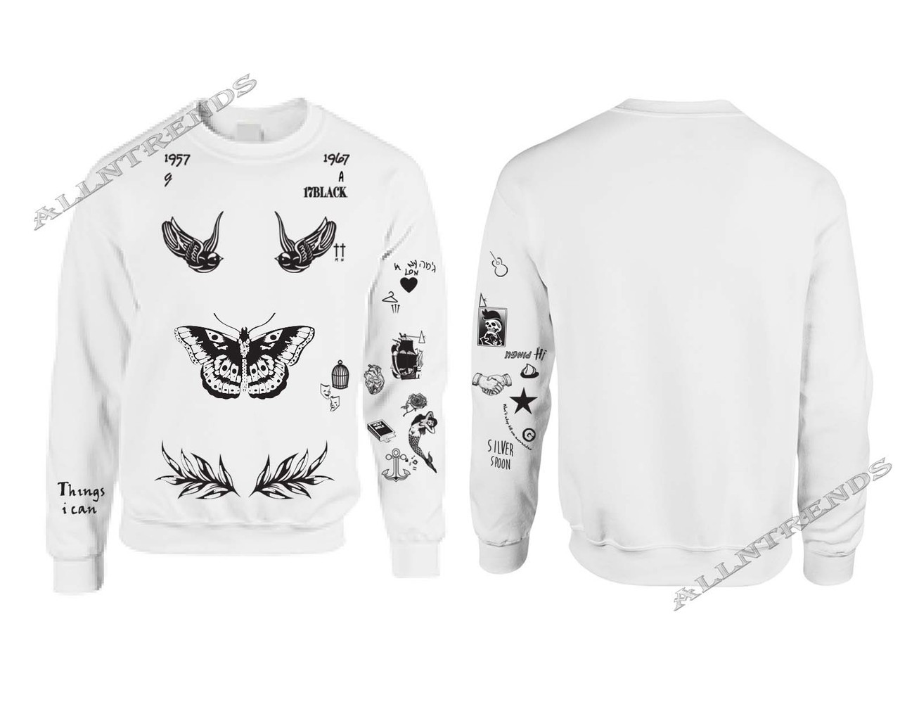 Harry Styles Tattoo Crewneck Sweatshirt One Direction