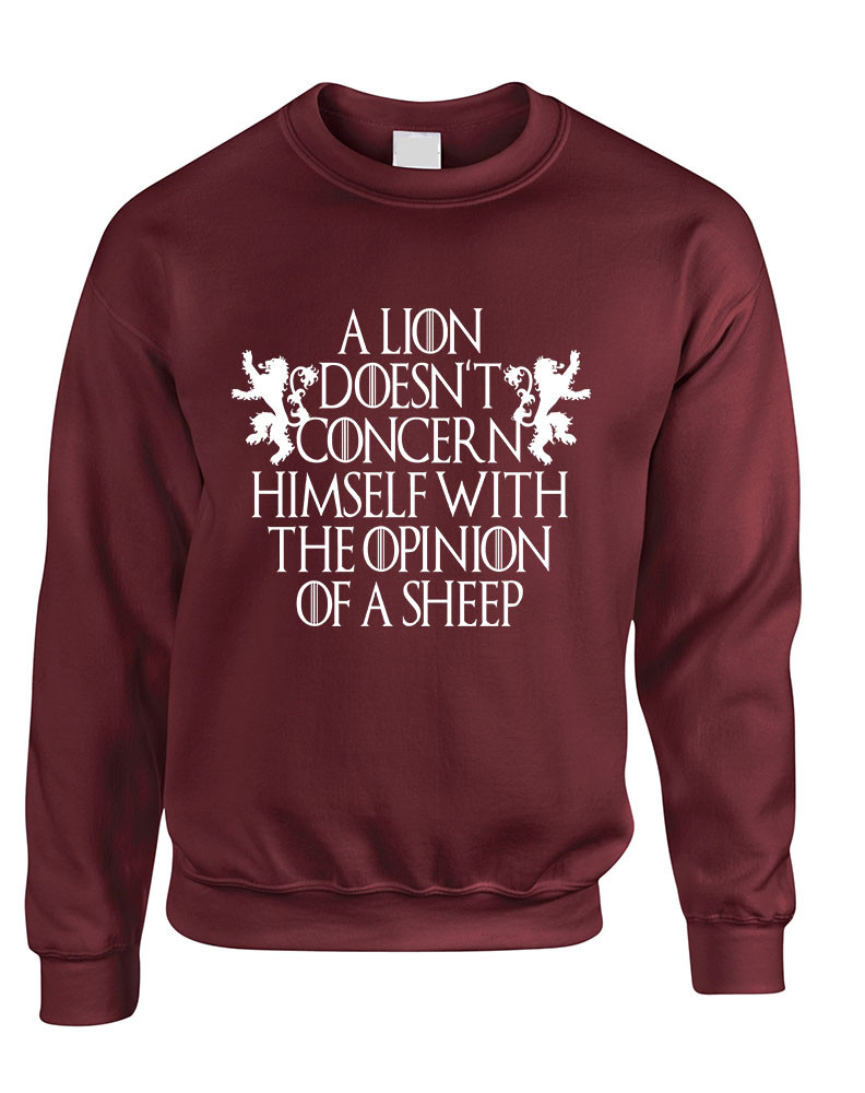 Allntrends Adult Sweatshirt Leave One Wolf Alive Sheep Are Never Safe L, Maroon