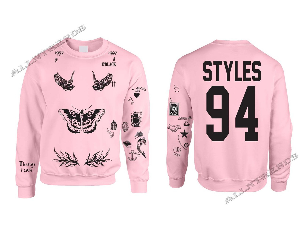 harry styles pink crewneck