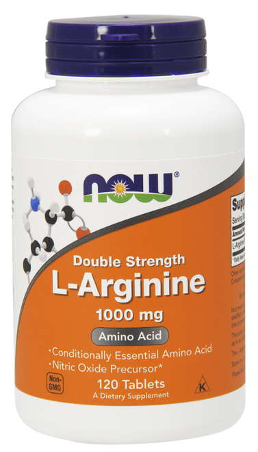 Double Strength L-Arginine by Now Foods. 1000 mg, 120 tablets