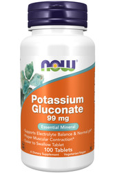 Potassium Gluconate 99 mg - 100 tabs by Now Foods