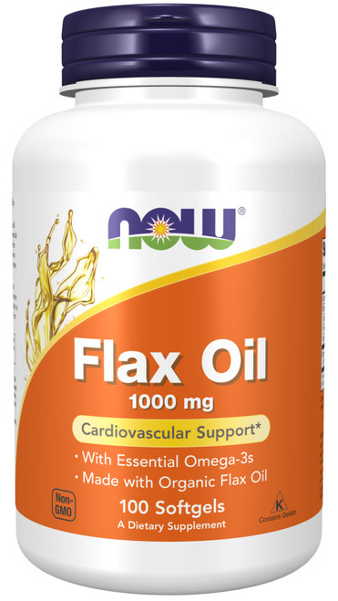Flax Oil 1000 mg - 100 softgels by Now Foods