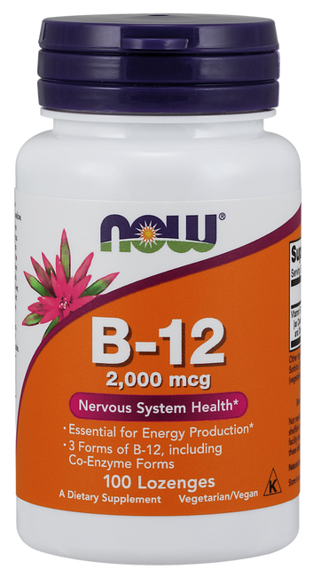 Vitamin B-12 2000 mcg lozenges by Now Foods