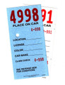 - PT3 - 3 Part Valet Parking Ticket With Description And 1/4" Key Hole