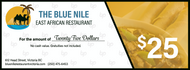 Blue Nile Restaurant - $25