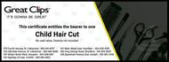 Great Clips - Child Hair Cut - $20 + HST