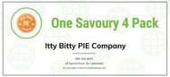 Itty Bitty Pie Company - Savoury 4 Pack - $24
