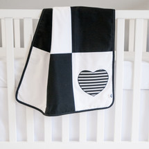 Harlequin Blanket - Patchwork Style with Applique Heart