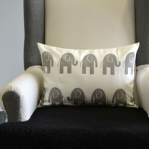 ELEPHANT JOY Lumbar Nursery Pillow - Elephants