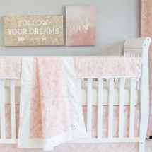 BOHO BLUSH 4PC Set (Blanket, Skirt, Sheet, & Rail Protector)