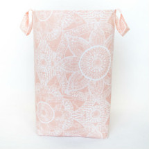 BOHO BLUSH Soft Nursery Hamper - Zara Sun with White Slub Lining