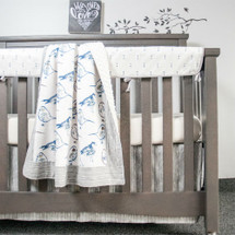 LITTLE BIRD 4PC Set (Blanket, Skirt, Sheet, & Rail Protector)