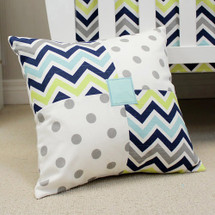 CHEVRON NAVY Nursery Pillow - Patch