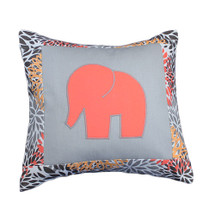 RIO Elephant Appliqued Nursery Pillow