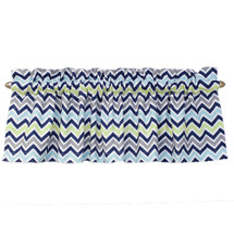 CHEVRON NAVY Nursery Valance - Panel Style 52" Long