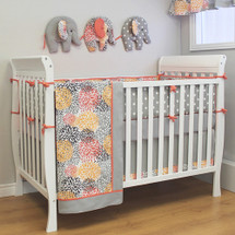 RIO Crib 4 PC Set Crib Bedding - includes Bumper Pad