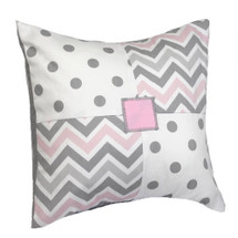 CHEVRON PINK Patch Decor Nursery Pillow