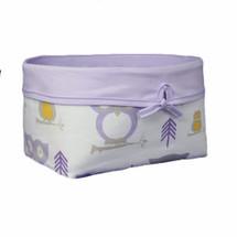 HOOTY LILAC Owl Soft Nursery Basket