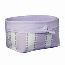 LILAC Dotty-Stripe Soft Nursery Basket