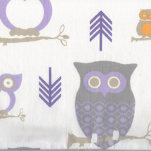HOOTY LILAC Owl Fabric