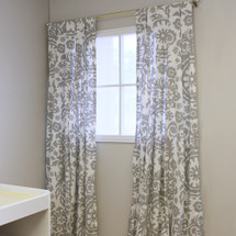 DOVE Long Nursery Drapes - Dove Fabric  (Set of 2)