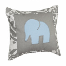 DOVE Elephant Applique Nursery Pillow