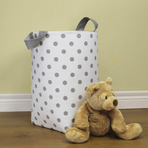 GREY DOT Clothes or Toy Nursery Hamper