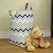 CHEVRON GREY Clothes or Toy Nursery Hamper