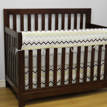 CHEVRON GREY Baby Crib Rail Protector