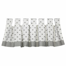 GREY DOT 60" Nursery Tab Valance