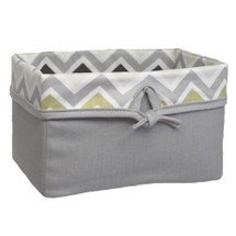 CHEVRON GREY Soft Nursery Basket