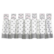 CHEVRON PINK 60" Nursery Tab Valance