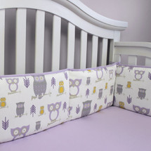 HOOTY LILAC Baby Crib Bumper Pads