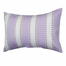 LILAC Dotty-Stripe Lumbar Nursery Pillow