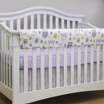 HOOTY LILAC Baby Crib Rail Protector