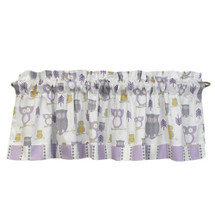 HOOTY LILAC 52" Nursery Panel Valance