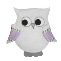 HOOTY LILAC  White "Hootlet" Wall Art