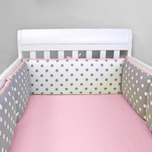 MOXY PINK Baby Crib Bumper Pads